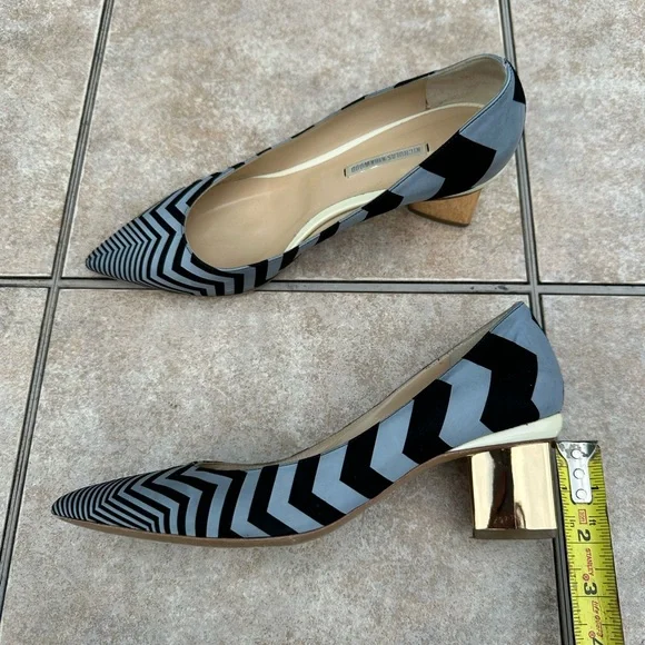 NICHOLAS KIRKWOOD  ZIGZAG PRINT LEATHER PUMPS - Picture 5 of 15